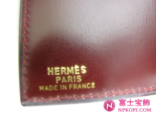 エルメス二つ折り財布ルージュアッシュHERMES328048